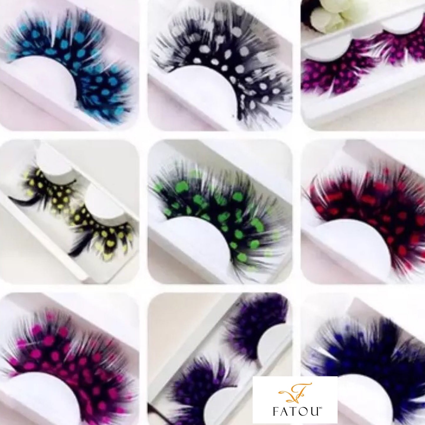 Cils adhésives colorés